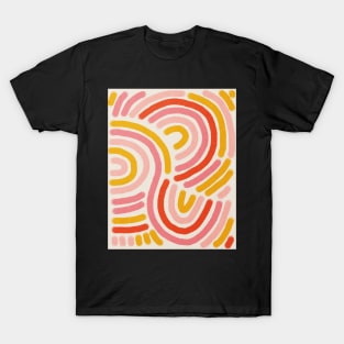 Abstract rainbows pattern, Line art T-Shirt